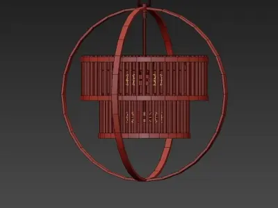 Brushed Nickel Crystal Orb 3D model