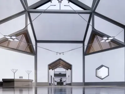 Suzhou Museum Entrance Hall by IM Pei Free 3D model