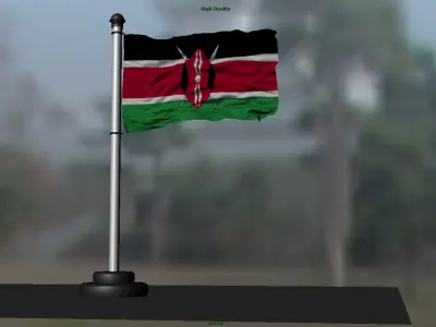 Kenya flag 3D model