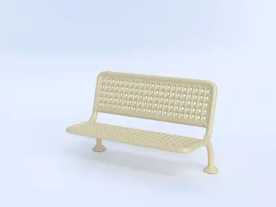 Modern outdoor bench for architecture-props 3D print model