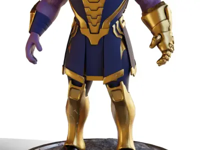 Thanos in gold costume Low-poly 3D model