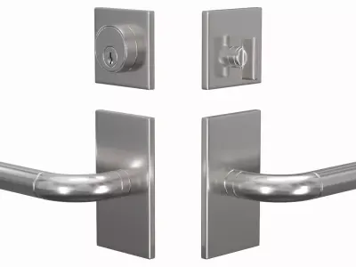 Tumalo Nickel Square Deadbolt 3D model