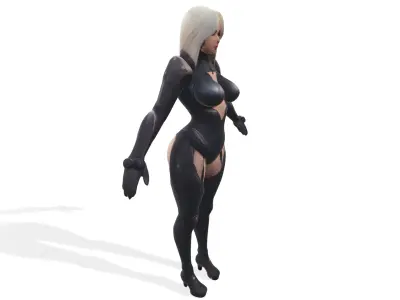 Shadowblade Sentinel the Female Scifi Warrior Low-poly 3D model