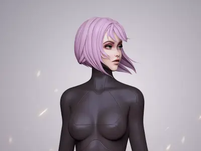 Android Girl Sculpt 3D model