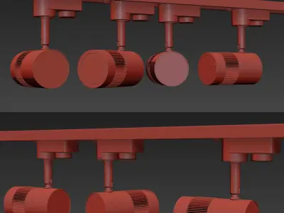 Glitz Neutral LED Spot Track Light 3D model