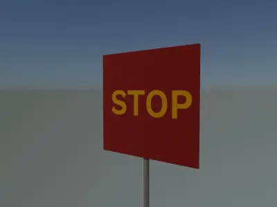 Stop Sign Free low-poly 3D model