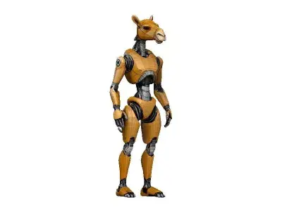 Camel Cyborg Low-poly 3D model