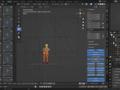 Male Cartoon Worker Builder Illustration Character  Low-poly 3D model