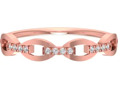 Solitaire Women Light Weight Band Ring 3D print model 31