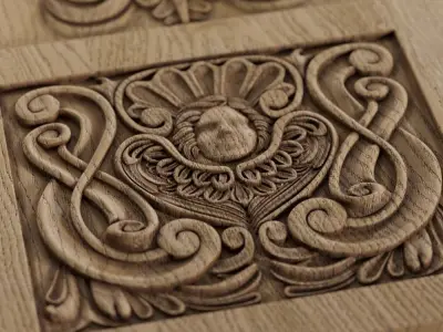 Carved door 3D print model
