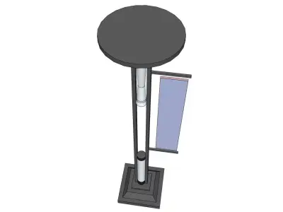 Street Lamp with Banner - Sketchup model 3D model