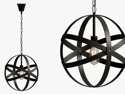 Chandelier metal sphere 3D model