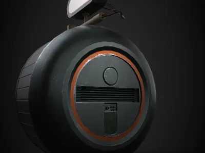 Robot on one wheel 3D model