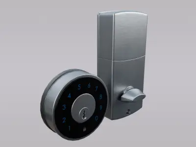 Circular Digital Door Lock  Low-poly 3D model