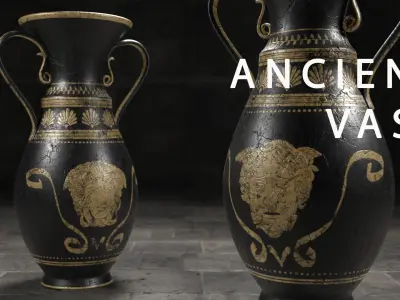 Ancient Vase Low-poly 3D model