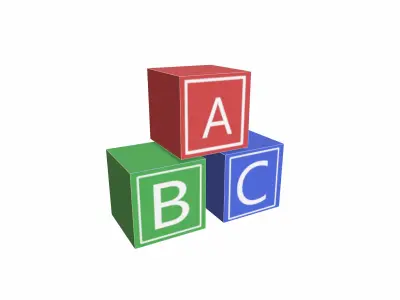 Cartton cubs low poly Low-poly 3D model