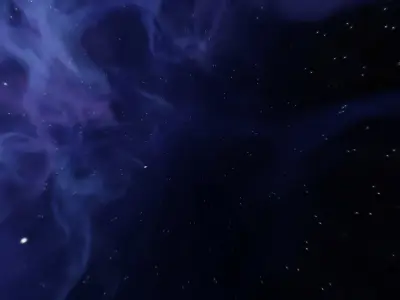 HDRI Panoramic Sky - real violet nebula 360 starfield Low-poly 3D model