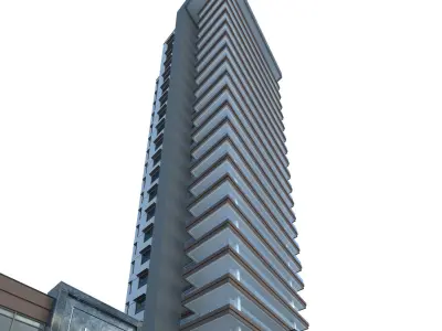 High rise office building No 3 3D model