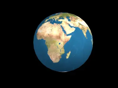 planet earth Low-poly 3D model