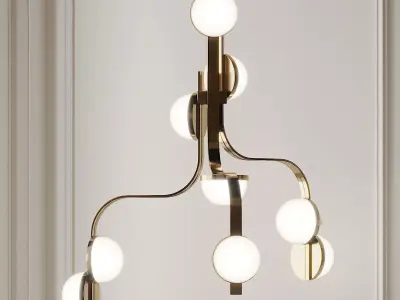 Bodo Sperlin Chandelier by Lobmeyrs 3D model