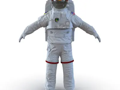  Extravehicular Mobility Unit without Visor Rigged for Cinema 4D 