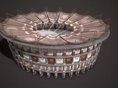 Roman Greek Colosseum Low-poly 3D model