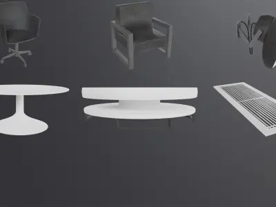 Stylized Retro Scifi Pack  Low-poly 3D model