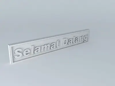 Welcome - Welcome sign Free 3D model