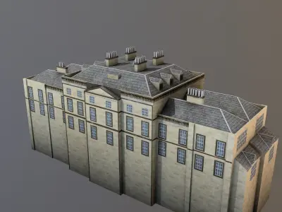 Rossdhu house Low-poly 3D model