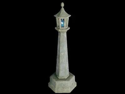 Stone Lights Fire - Lights Pit Candles Crystal 13 Piece Set Low-poly 3D model