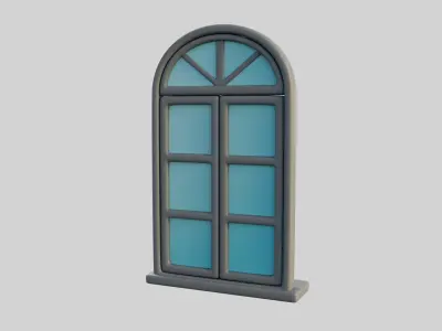 Cartoon Window 16a 3D model