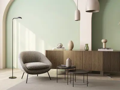 Interior scene living room 12 3D model