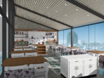 restaurant cafe 3D model