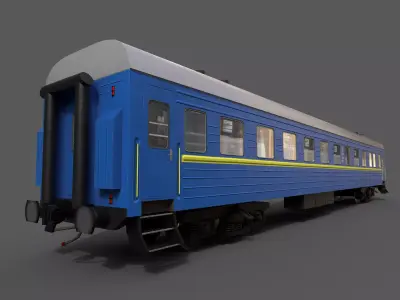 Ukrainian train carriage 3D model