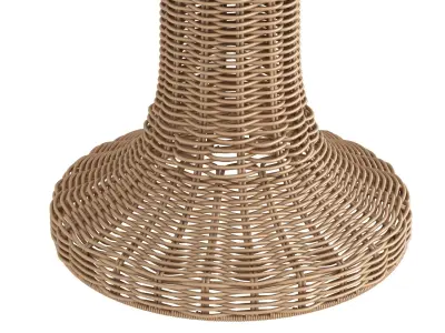 Woven Augusta Mid Century Modern Natural Rattan   Floor Lamp 3D model