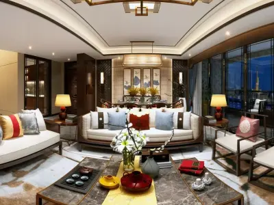 Home Equipment living room lounge3D model01 3D model