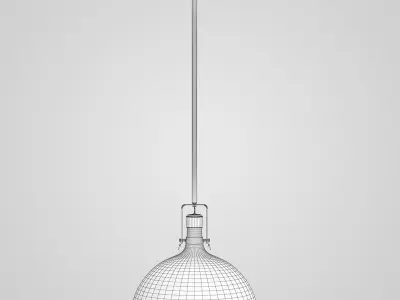 Chrome Ceiling Lamp 08 3D model