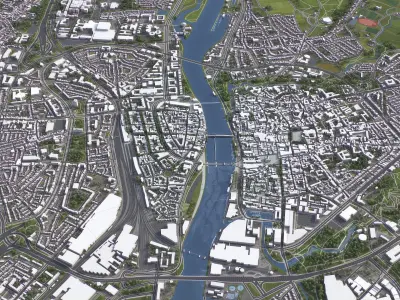 Maastricht - 3D City Model Low-poly 3D model