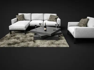 Sofa Set - The Balmoral Collection 05 3D model
