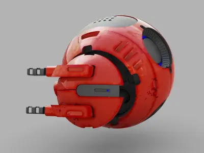 BALL DROID R-166  RIGGED 3D model