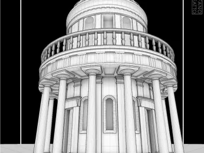 San Pietro in Montorio - Bramante 3D model