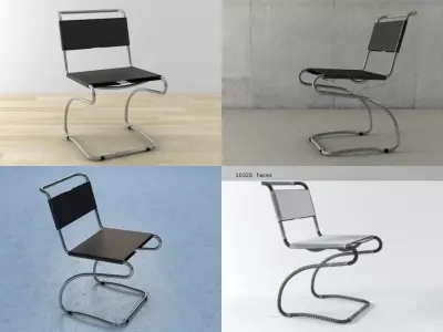 Halabala chair H-79 3D model