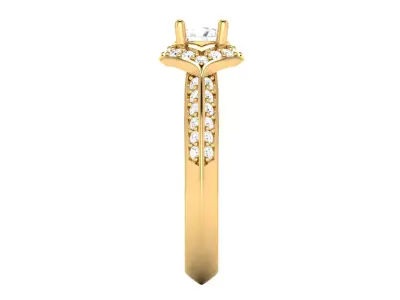 Classic Yellow Gold Diamond Engagement Ring 3D print model purchase