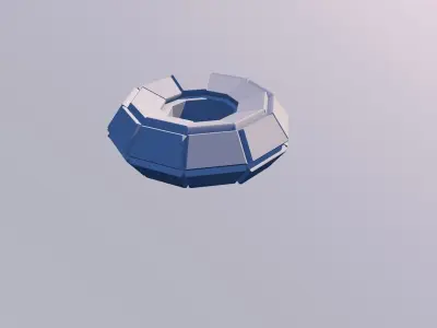 Sci Fi Torus Object No5 - Pyramid Sphere Torus 2019 Low Poly 3D model