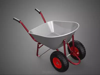 MANUAL HAND PUSH WHEELBARROW CART GARDEN DUMP MATERIAL HANDLING 3D model