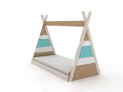 Montessori Apache Bed Low-poly 3D model
