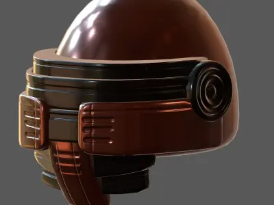 Gas mask helmet 3d model scifi Low-poly  Low-poly 3D model 389