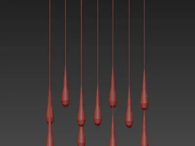TEARDROP 1 blood dripping from ceiling 3D model