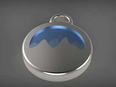 Earrings mountains enamel 3D print model