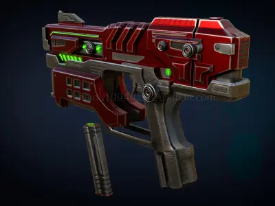 Scifi Desert Eagle Low-poly 3D model